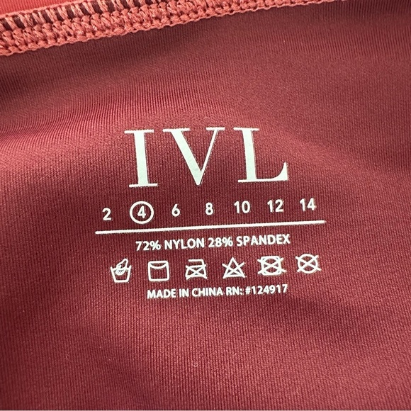 IVL Women’s size 4 Colorblock Square Neck Sports Bra Top Workout Activewear - Picture 5 of 5